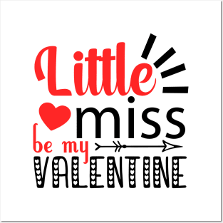 little miss be my valentine t-shirt Posters and Art